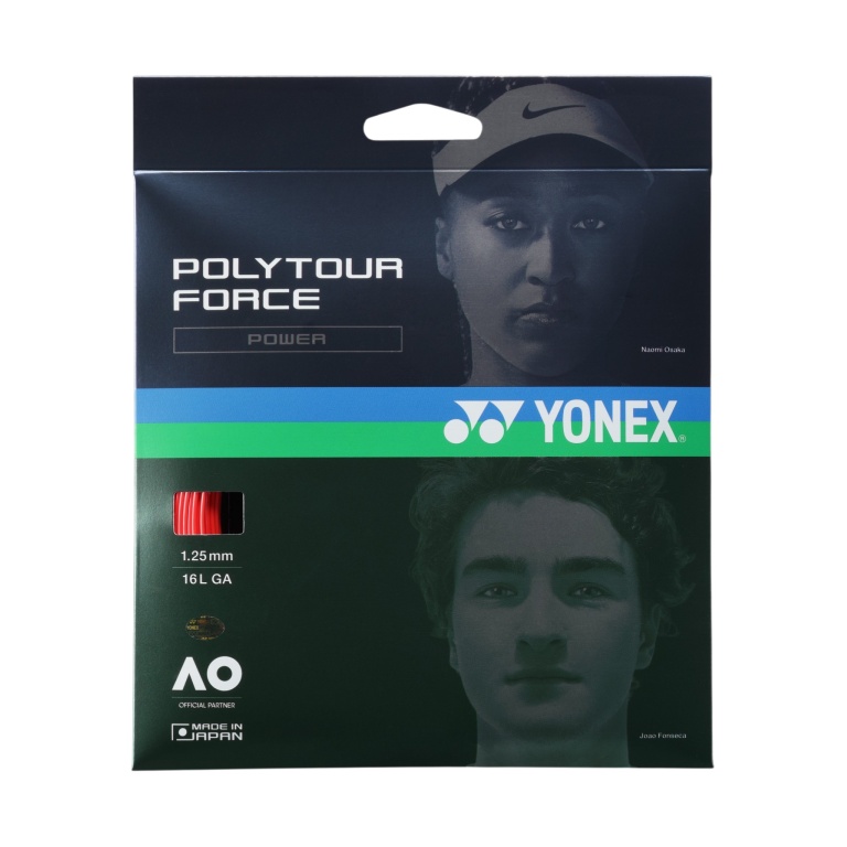 Yonex Tennis String Poly Tour Force (Durability + Power) red 12m set